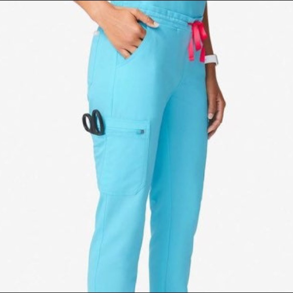 FIGS Neon blue Kade pant - rare sold out color!
